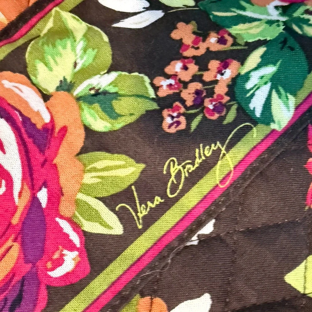 Vera Bradley Laptop Case Quilted English Rose Pattern Design